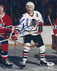 Stan Mikita - Chicago Blackhawks - handsigniertes 8 x 10 Hockey Foto PSA/DNA - Bild 1 von 2
