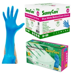 1000 SunnyCare 5.0 mil Nitrile Exam Gloves Chemo-Rated (Non Vinyl Latex) 8600-XS - Picture 1 of 1