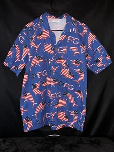 Camisa patriótica de pesca de ballenas pez espada PFG para hombre Columbia - ventilada - pequeña nueva sin etiquetas - Imagen 1 de 10