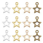 50 Pcs Tiny Star Alloy Charm Bracelet Earring Pendant Jewellery Crafts 12x10 Mm