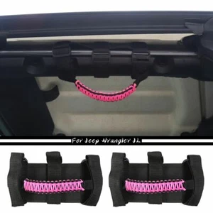 Car Roof Roll Bar Grab Handles Grip Handle for Jeep Wrangler CJ YJ TJ JK JKU JL - Foto 1 di 12