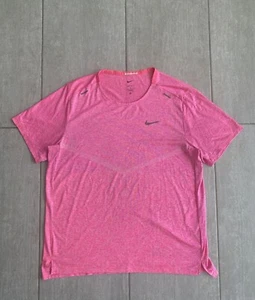 Nike Dri-FIT Rise 365 T Shirt Running Training Top Hot Pink Size Large Gym - Picture 1 of 13
