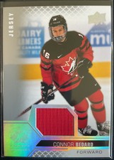 Connor Bedard 2022 Upper Deck Team Canada Juniors Game Used Jersey RC #2  (D)