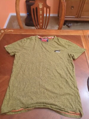 Super Dry Orange Label Yellow /Black Embroidered  T-Shirt Size Large - Image 1 of 4