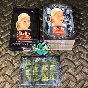 BUFFY VAMPIRE SLAYER SEASON 7 COMPLETE 90-TRADING CARD SET+WRAPPER 2003 INKWORKS - Picture 1 of 1