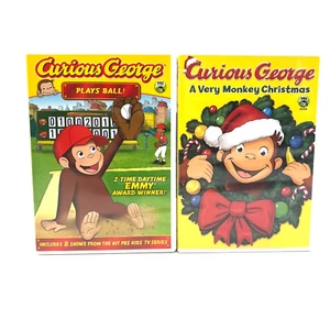 Curious George DVD Lot - Plays Ball and A Very Monkey Christmas - USED - Picture 1 of 1