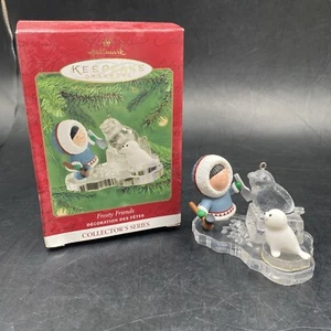 2000 Frosty Friends #21 Hallmark Keepsake Christmas Ornament W/ Box Carving Seal - Picture 1 of 16