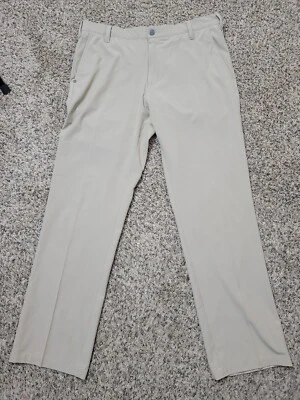 Pantalones de golf Adidas para hombre talla 36x32 tostados, ropa deportiva, elásticos, crema Foto 1 de 4