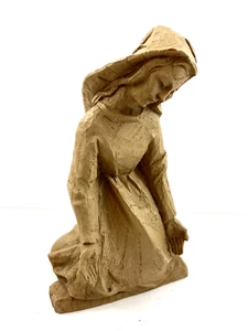 Krippenfigur " Maria kniend  " H. ca. 13,7 cm  Guss / Masse - Bild 1 von 5