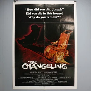 "Pósters de películas plegados de la película teatral The Changeling 1980 vintage - 27"x41""" - Imagen 1 de 9