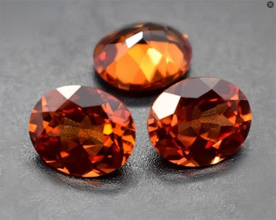 TOP QUALITY OVAL ORANGE COLOR SAPPHIRE LAB-CREATED AAAA+ LOOSE GEMSTONES 1pcs - Image 1 of 4