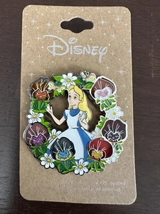 Disney Alice in Wonderland Alice Flower Wreath Enamel Pin - Picture 1 of 2