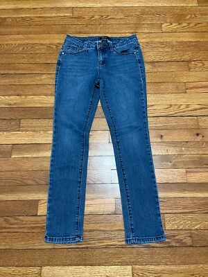 Pantalones de mezclilla Earl Jean ajustados talla 6 azul lavado oscuro elástico 29x28 Foto 1 de 4