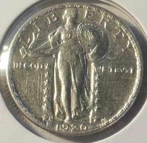 1920-S Standing Liberty Silver Quarter Almost Uncirculated Plus-AU+ Much Luster! - Picture 1 of 6