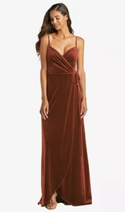 Velvet Wrap Maxi Dress with Pockets...After Six 1536...Auburn Moon...Size XS - Picture 1 of 5