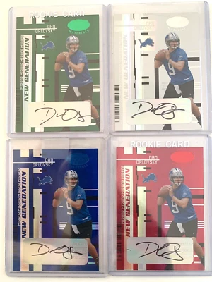 4 card 2005 Leaf Certified rc autos DAN ORLOVSKY #d /5/30!! Detroit Lions - Image 1 of 4