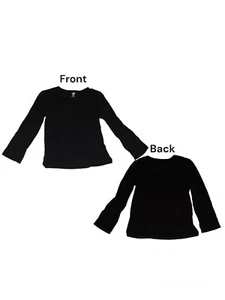 Old Navy T Shirt Girls Size 4T Black Long Sleeve 100% Cotton  - Picture 1 of 6