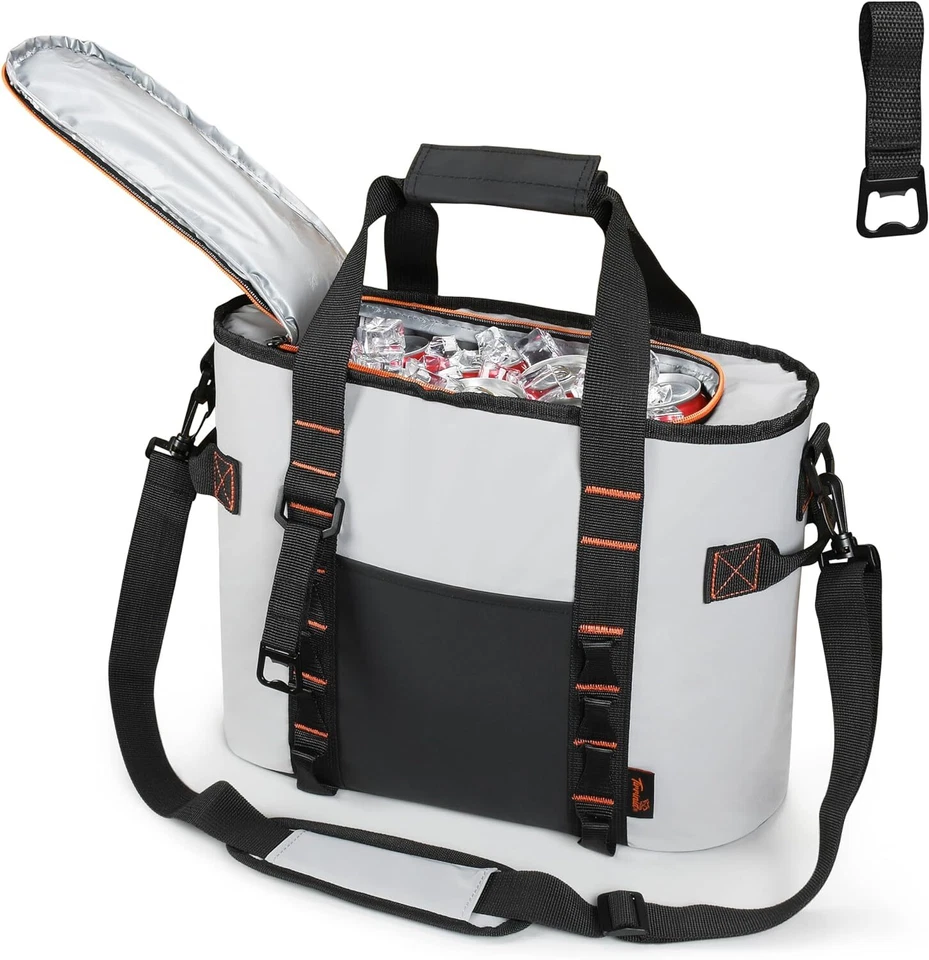 Tirrinia Camping Cooler Bag-Insulated Leakproof Small Cooler Tote with Opener
