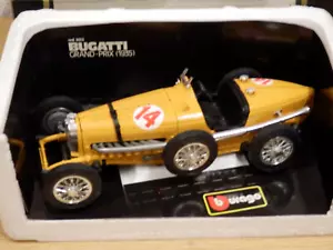 Burago Bugatti Grand Prix 1935 Modell Auto Kult Oldtimer gelb Vintage - Bild 1 von 4