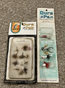 Vintage Fly Fishing Flies & Popper Dura Pack New Plus 7 Extra Flies Lot of 23 - Picture 1 of 7