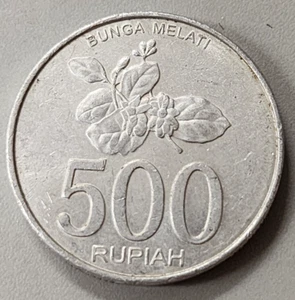 2003 Bank Indonesia 500 Rupiah Bunga Melati Coin - Picture 1 of 4