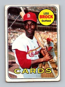 1969 Topps #85 Lou Brock LOW GRADE Vintage HOF Baseball Card - Picture 1 of 2
