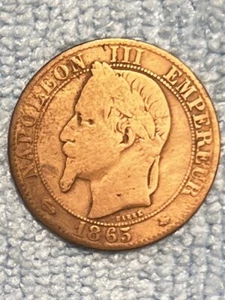 France - 5 Centimes 1865 A - Picture 1 of 2