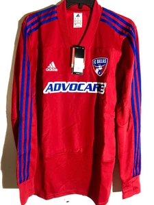 CAMISETA ADIDAS AUTÉNTICA DEL EQUIPO MLS FC DALLAS ROJA MANGA LARGA TALLA M - Imagen 1 de 2