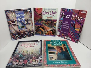 Blanket crafting Quilting Book Lot Of 5 Multiple Designs Sewing Stitching  - Picture 1 of 10