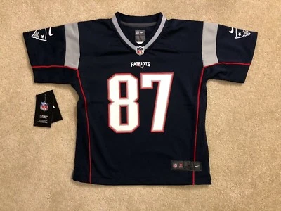 Nueva con etiquetas Nike New England Patriots Rob Gronkowski 87 niños grande 7 camiseta azul Foto 1 de 4