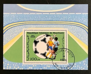Mauritania - Coppa del Mondo di calcio 1986 - Messico - mini foglio nuovo nuovo - Foto 1 di 1
