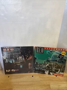 REO Speedwagon Hi Infidelity & Wheels Are Turning Lot Epic Vinyl Record VG+ - Picture 1 of 19