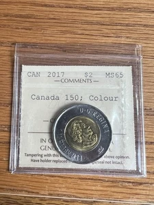 Canada 2017 - Canada 150 Toonie $2 - Dance - Coloured - ICCS Certified MS-65 - Picture 1 of 4