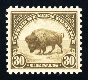 #569, 30c Buffalo, Superb-OG-NH, JUMBO margins, 2006 PSE (grade 98J-nh), PERFECT - Picture 1 of 1