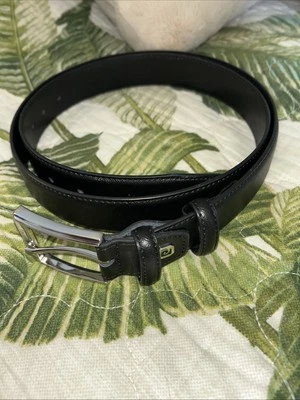 男式皮革腰带 Pierre Cardin Paris Vera Pelle 黑色 130 厘米 — 第 1/4 张图片