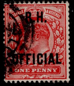 GB EDVII SG O92, 1d scarlet, FINE USED. Cat £175. - Picture 1 of 1