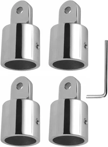 4 Stück Bimini Top Eye Endkappe Rohr Baldachin Hardware Fitting Marine 316 Edelstahl... - Bild 1 von 2