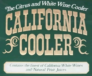 Vintage California Cooler Wine Bar Framed Wood Sign Mirror 19"x15" Home Decor - Picture 1 of 4
