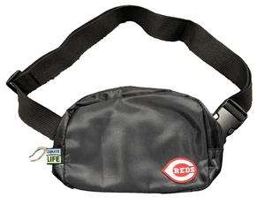 Riñonera con logotipo de los Rojos de Cincinnati MLB negra correa ajustable - Imagen 1 de 11