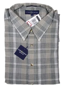 NEW VINTAGE MEN'S 2XL CHERESKIN COTTON LINEN GRAY SHORT SLEEVE SHIRT - NW TAGS - Picture 1 of 2