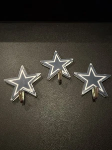3 PCS Stainless Steel Acrylic Adhesive Hooks Dallas Cowboys 10lb Load NWT - Picture 1 of 20