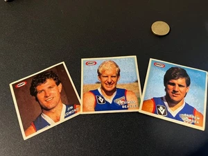 Vintage VFL Kraft Cheese Stickers 80s Footscray x3 VGC - Picture 1 of 5
