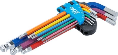 Juego de llaves angulares BGS | Multicolor | Hexágono interior, hexágono interior con K...