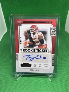 Boleto de novato Trey Smith RC 2021 Panini Contenders automático - Imagen 1 de 2