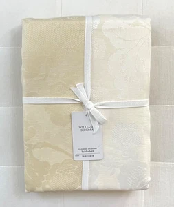 Williams Sonoma FILOMENA JACQUARD Tablecloth 70” x 108” White NWT - Picture 1 of 2