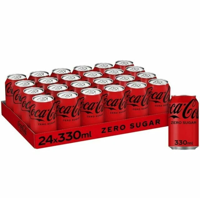 Coca-Cola Zero Sugar Soft Drink - 330ml (24 Count) - Image 1 of 1