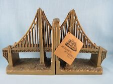 Historical Wonders by TMS - GOLDEN GATE BRIDGE BOOKENDS with Tag - 8" Tall