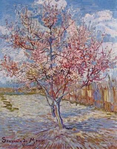 Handmade Oil Painting repro Vincent Van Gogh Pink Peach Trees - Picture 1 of 1