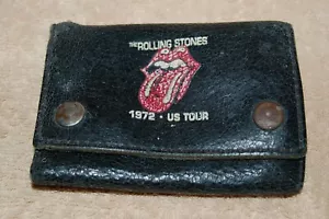 Rolling Stones 1972 U.S. Tour Black Wallet Tongue Graphic Original? Rough Shape - Picture 1 of 15