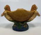 Vintage Ceramic Mermaid Boat Tureen Masthead Figures Home Decorative 17 inch